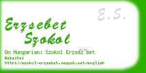 erzsebet szokol business card